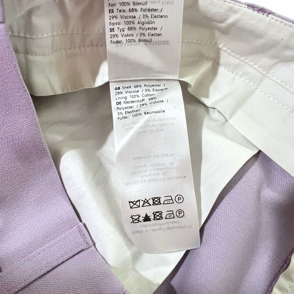 NWT Samsoe Samsoe Haven Pants S Mauve Shadow Purple Scandi Wide Leg Pleated - Picture 9 of 11